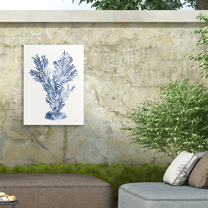 Toile d'extérieur Mary Urban Shibori Coral I, H 47 po x l 35 po