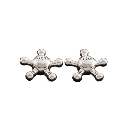Strom Living P0475 5 Spoke Handle Pair With Porcelain Buttons
