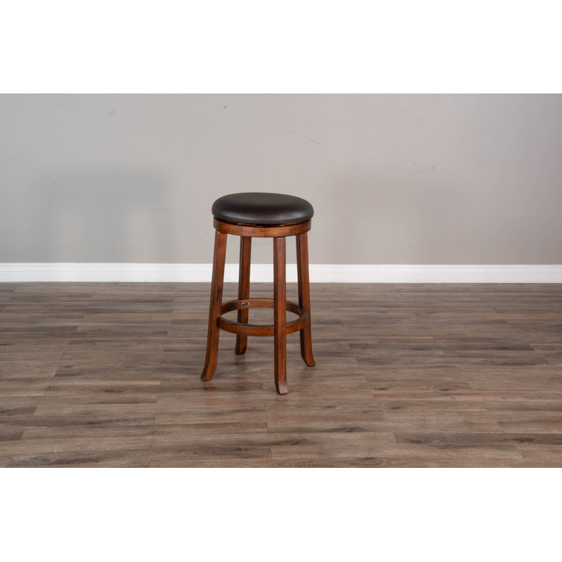Sears Swivel Upholstered Counter Stool, Bar Stool (30" Seat Height), Vintage Mocha