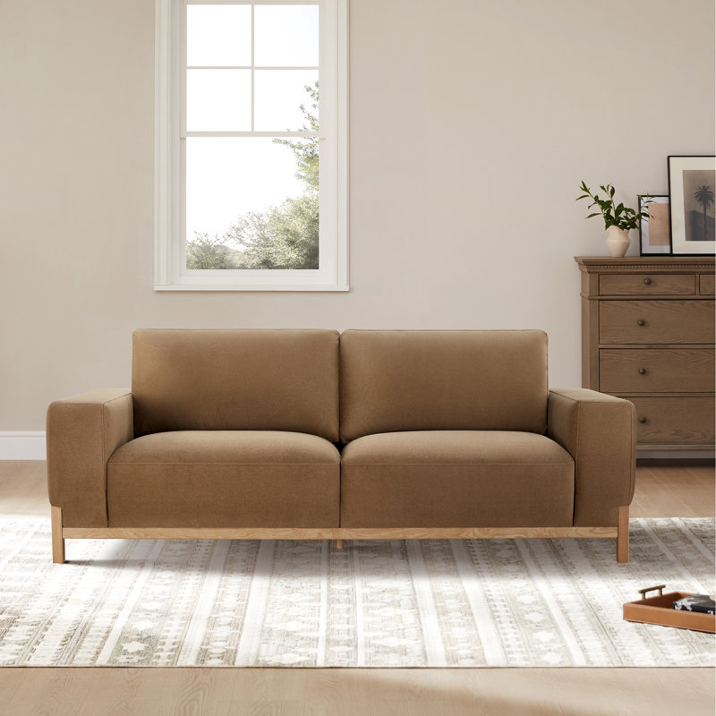 Russo 94'' Upholstered Sofa with Solid Wood Legs
