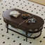 Table basse vintage en bois massif minimaliste