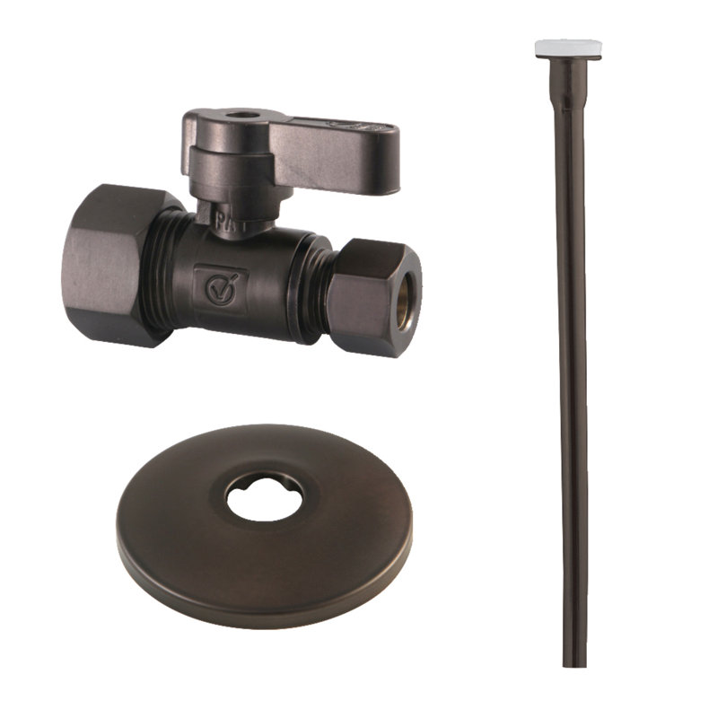 Nécessaire de toilette pour garniture de garniture en laiton Kingston, valve droite comp., Bronze huilé