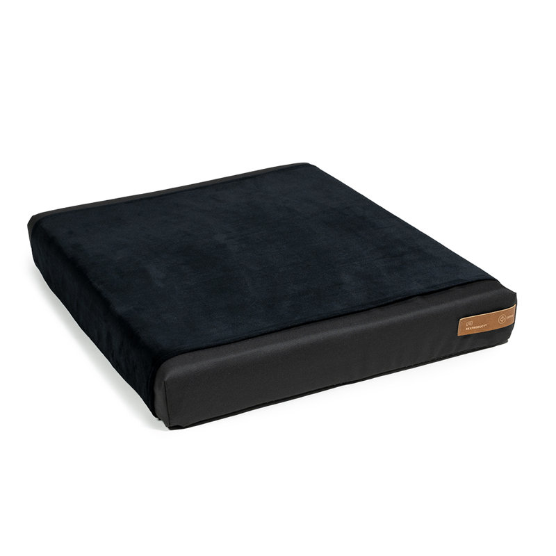 Orthopedic Polyester Pet Bed, 8cm H x 60cm W x 70cm D, Black