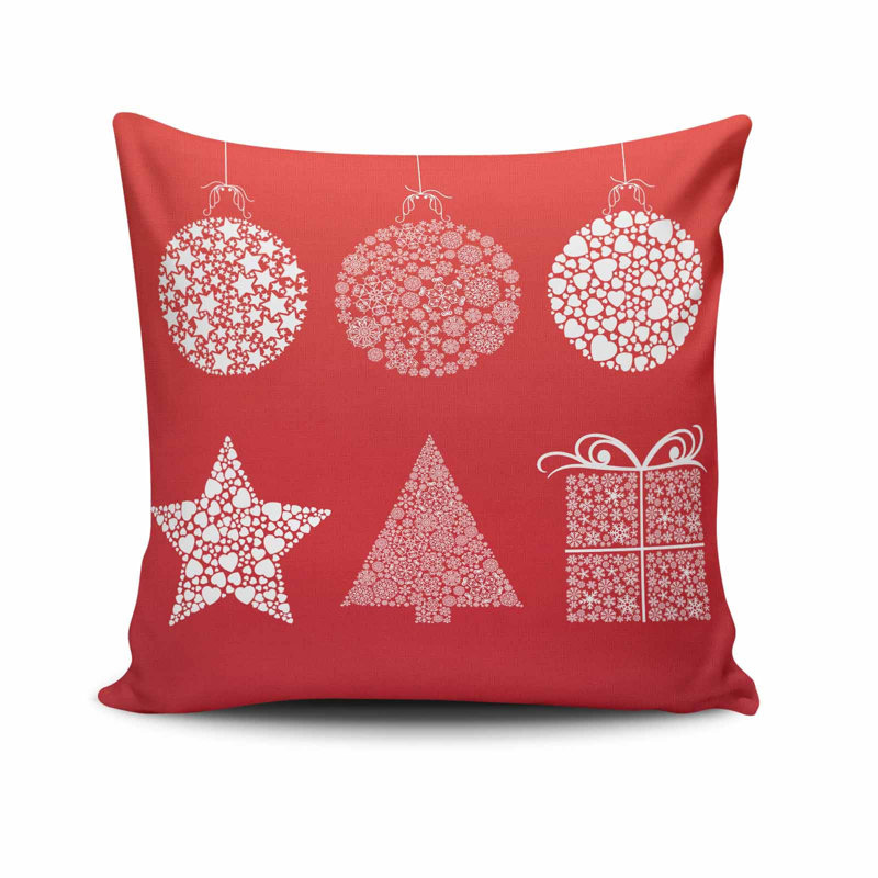 Danette Decorative Cushion, 17.0 x 17.0 Inches, 50% Cotton / 50% Polyester, Machine Washable, Ironable, Silicone Filling, Concealed Zip Closure | Soft & Stylish Throw Pillow for Living Room, Bedroom, & Office Décor