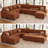 Storage Couch Large U - Shaped Faux Fur Sectional Sofa Modular  Sofa Bed With Ottoman-1626826906
