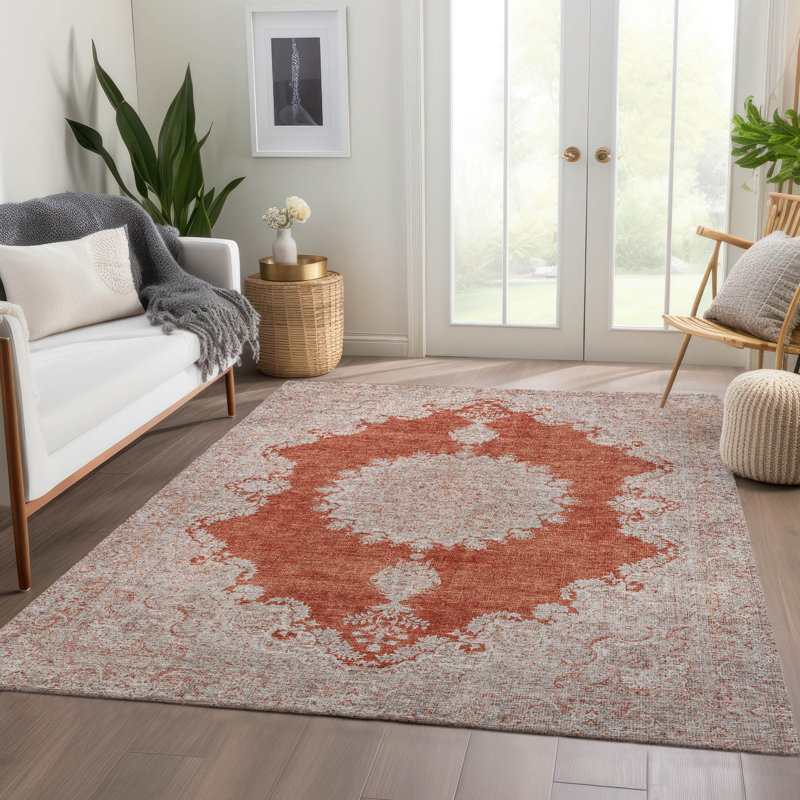 Premium Machine Washable Natoma AMF1003 Oriental Rug, Rectangle 8' x 10'