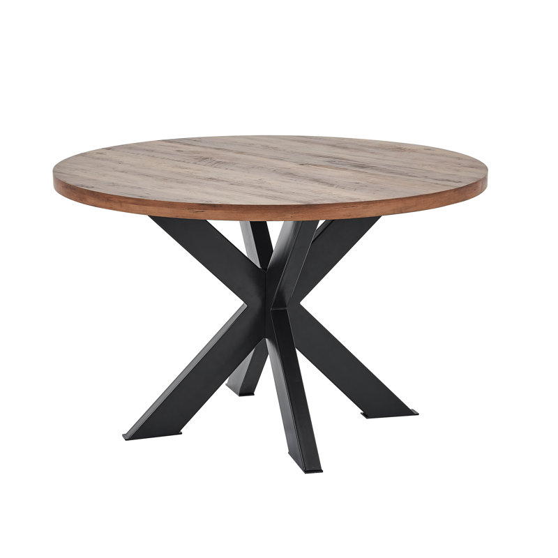 Kyriel Round Metal Base Dining Table