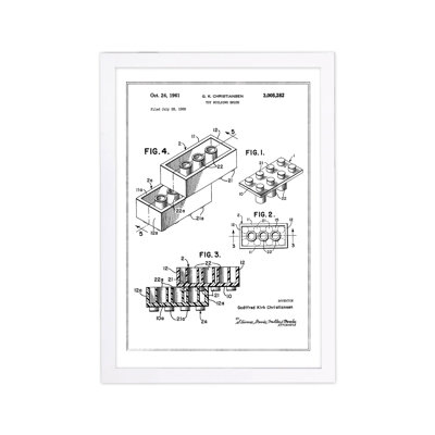 " Lego Toy Building Brick 1961, Silver Metallic " by Oliver Gal