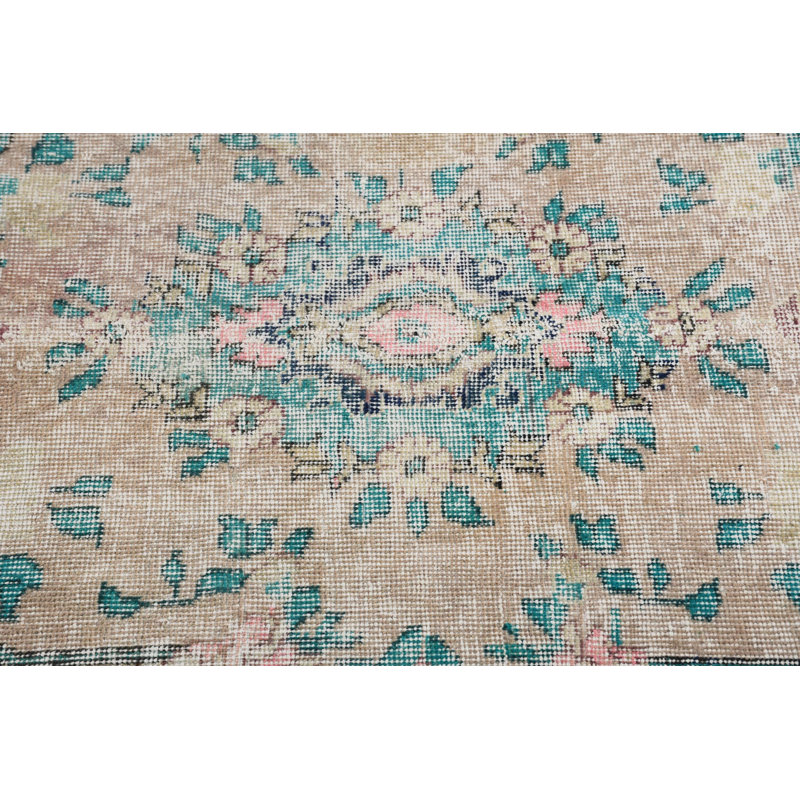 Superbe tapis turc Oushak tissé à la main à motif floral pour la décoration intérieure