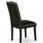 Encinal Parson Dining Room Chairs - Nailhead Trim Black Faux Leather Padded Chairs, Set of 2, Black-2144314950-2144313786