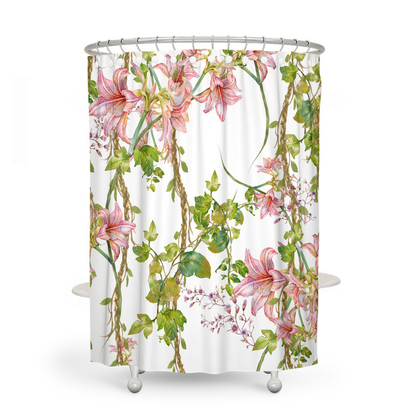 Jonesy Floral Shower Curtain, 70" W x 72" L