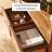 Solid wood frame storage cabinet bookcase