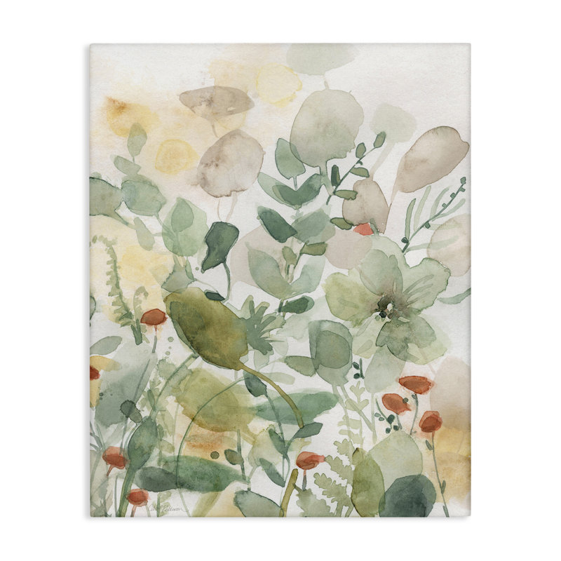  «Layered Transparent Leaves», art mural sur toile par Carol Robinson, H 30 po x l 24 po