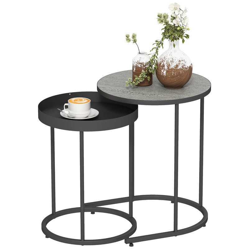 Nesting Tables, Grey Wood