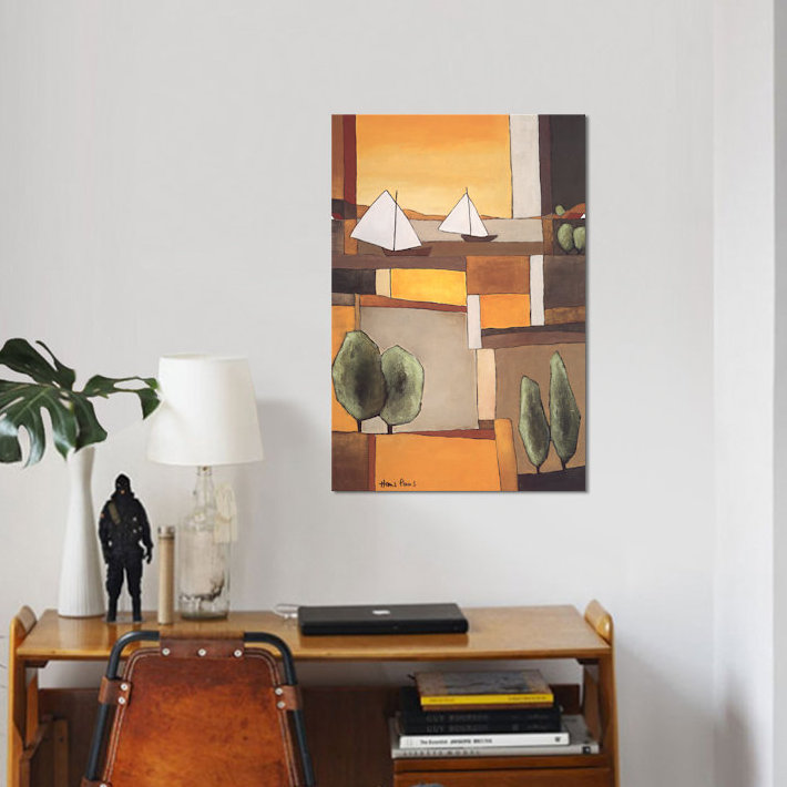 «Two Boat II», reproduction sur toile, H 18 po x l 12 po x P 1,5 po, Toile tendue, Pas de tapis