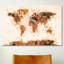 «Bronze Paint Splash World Map» par Michael Thompsett, reproduction d'art graphique sur toile-975899517-975899518-975899520