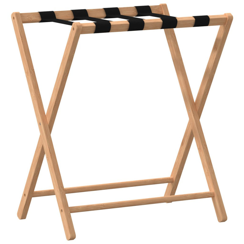 vidaXL Luggage Rack 26.8"x15"x22.8" Bamboo, 22.8" H x 27" W x 15" D, Brown