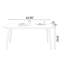 Plateau de table rectangulaire blanc en pierre frittée blanche avec table de salle à manger / cuisine en acier au carbone-202826009