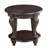 Solid Wood Round End Table with Shelf-1518809808