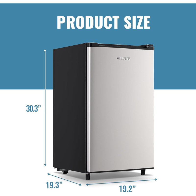 DEMULLER 3.2 Cubic Feet Upright Freezer, Silver