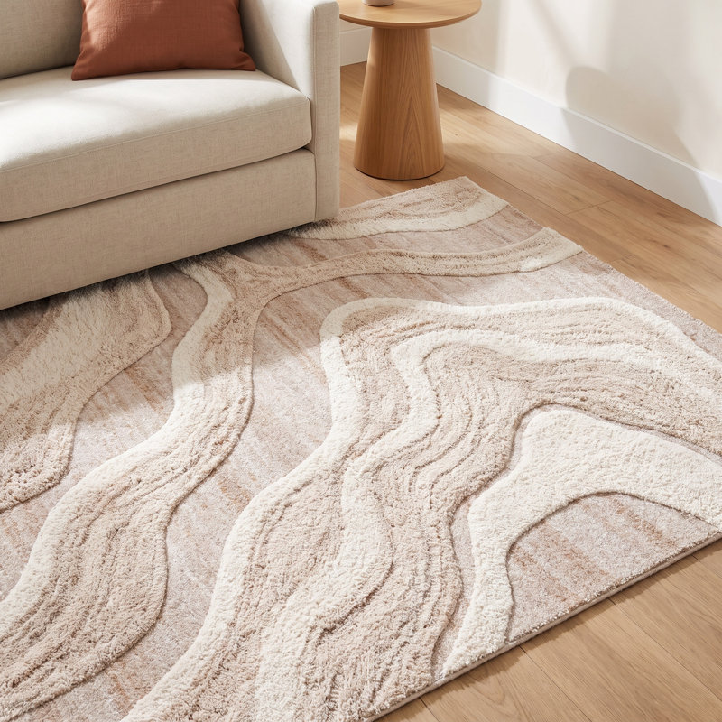 Lyonel Area Rug in Ivory/Brown, Rectangle 8' x 10'