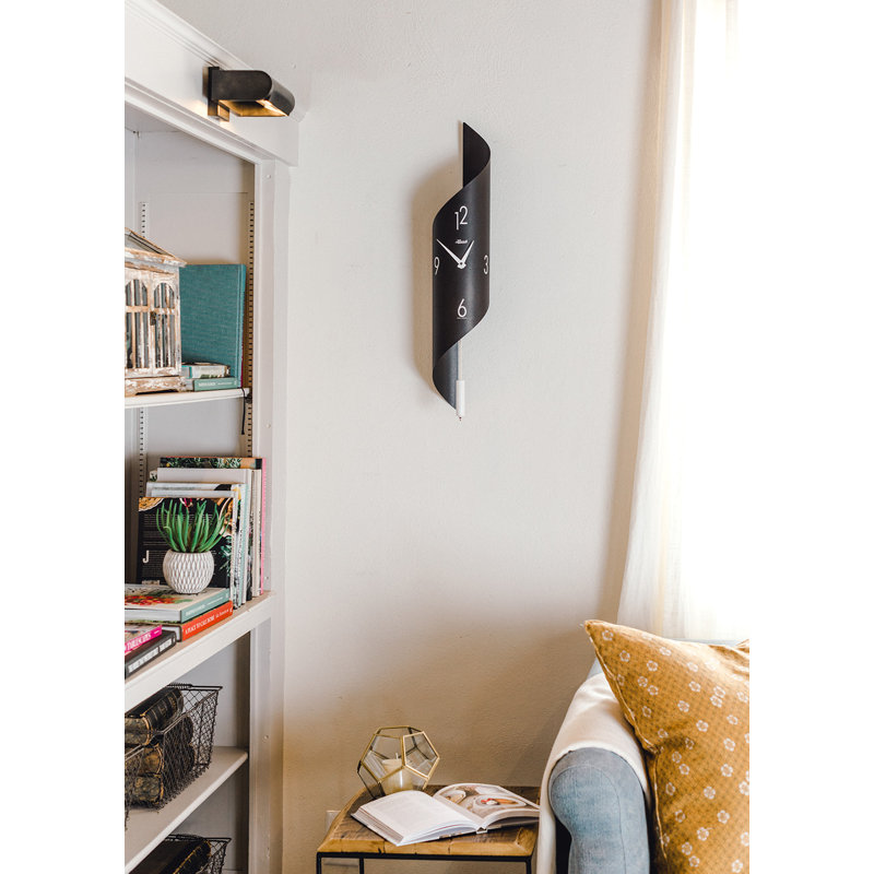 Savannah Metal Wall Clock, Black/White, Large