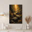 Art texturé, "Textured Rocks in Sunlit Stream Forest"-133063210