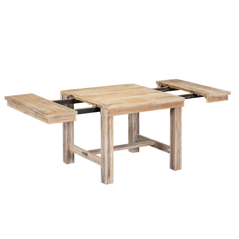 Raelene Modern 6-Piece Extendable Dining Table With Footrest,kitchen table set with Leaf,dining table set,dining room set