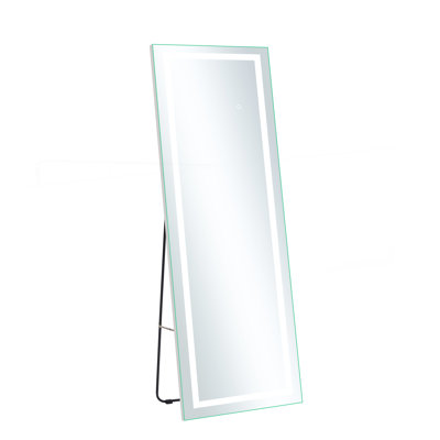 Miroir sur pied élégant avec reflet du corps entier et design élégant