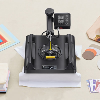 Heat Press Machine Sublimation Machine 15 X 15 Inch 8 In 1 Heat Press Set Black