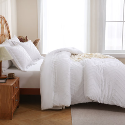 Ensemble d'édredon pour lit très grand drap et draps Blanc - 7 pièces Bed in a Bag