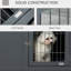 Chenil d'intérieur pour chien, cage en métal pour animal avec portes doubles, gris pour petits et moyens chiens, meubles de table de bout et d'appoint