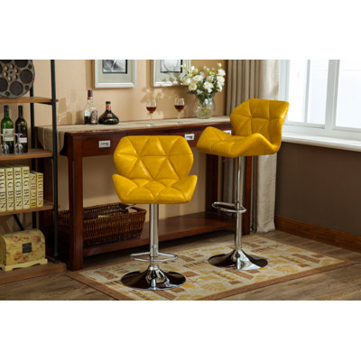 Diljana Swivel Upholstered Counter Stool with Metal Frame