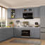 Meuble bas standard HOMEIBRO Cozy Design, 76 cm (L) x 61 cm (P) x 88 cm (H), en contreplaqué gris Shaker, prêt à assembler-99152004-99152005