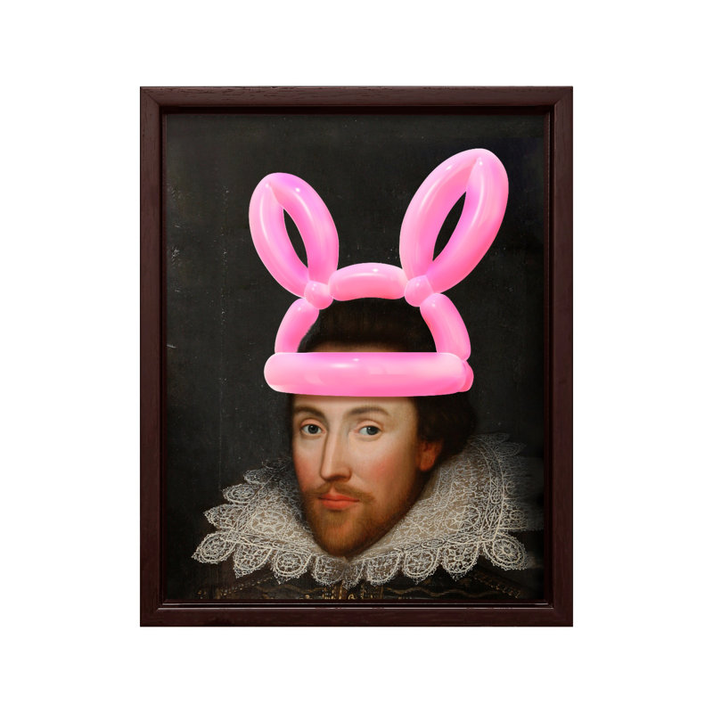 Oreilles de lapin Shakespeare, Canvas, 16"H x 20"W, Brown Framed