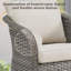 Chaise berçante d'extérieur en osier Buenhomino