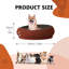 Man Friend Comfort WOWMAX Cuddler Dog Bed For Small And Medium Dogs Up To 13.6 kg, Bolstered Round Cozy Pet Bed With Double Sided Mat For All Season Comfort(Medium)-1216686423