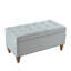 Banc de rangement de style rétro avec charnière à ouverture facile, garniture de rivet et utilisation polyvalente pour la décoration intérieure