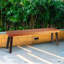 Banc d'extérieur en acier et bois