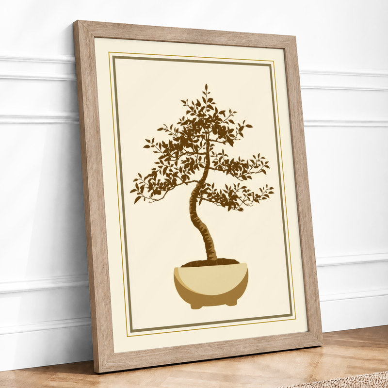 Bonsai In Stillness Japandi - Print, Oak, A4 - 29.7 x 21.0 cm