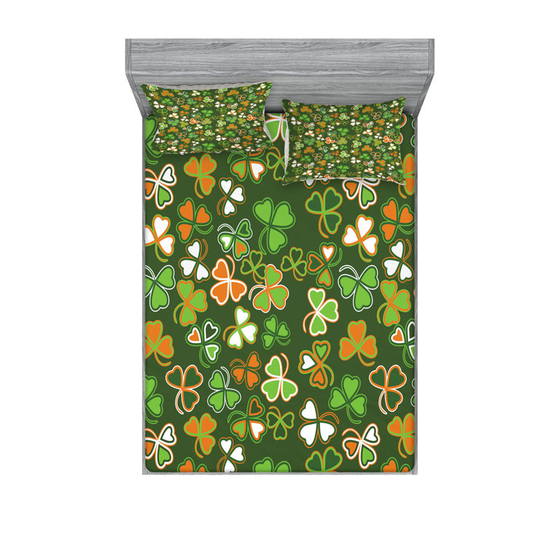 Drap-housse et coussin décoratif Ambesonne, Ensemble de draps pour lit double + 5 pièces supp