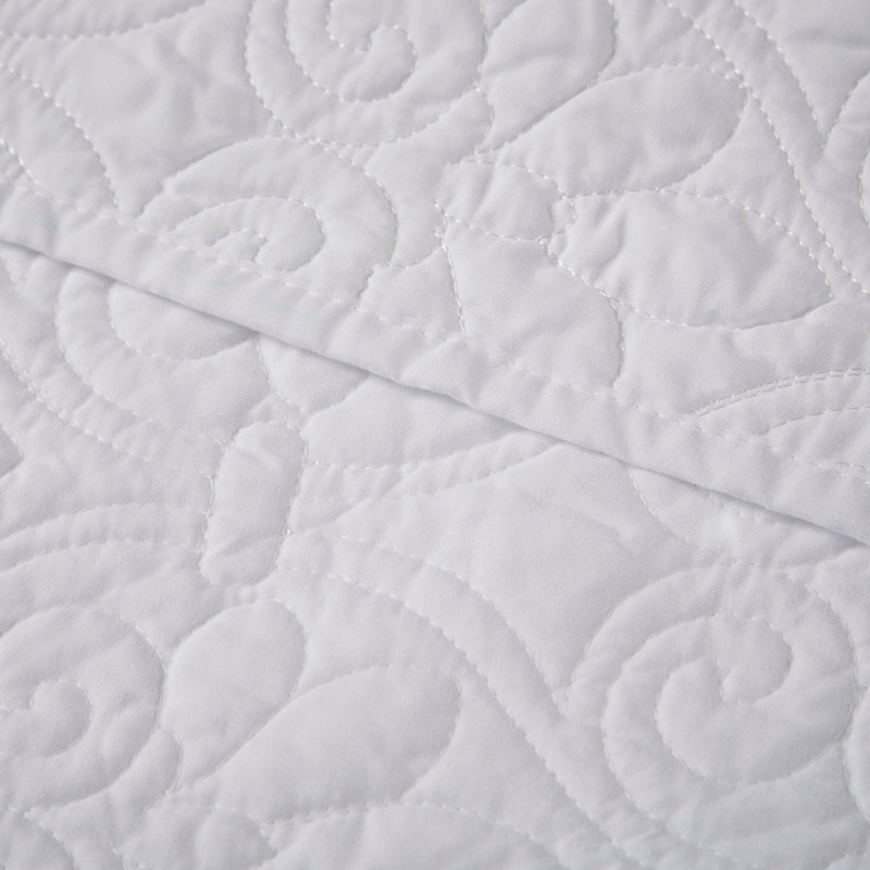 Oversized Quilted Throw, White