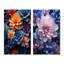 «Orange Blue Abstract Still Lifes», 2 pièces sur toile-413983875-413983881