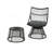 Charming Wicker Chair And Side Table Set For Relaxing Outdoors