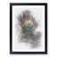 Purple Peacock Feather in Abstract - Picture Frame Graphic Art Print-55765416-55765424