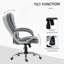 Chaise de bureau à haut dossier avec hauteur réglable et soutien lombaire pour une expérience de travail confortable, gris