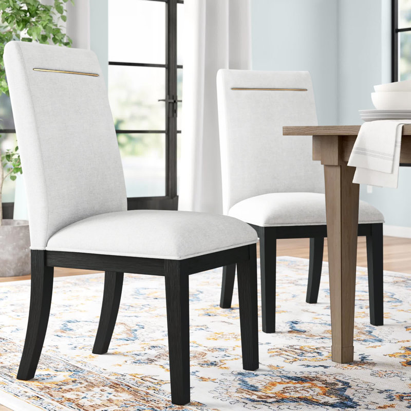 Donny 18'' H Upholstered Acacia Side Chair, White