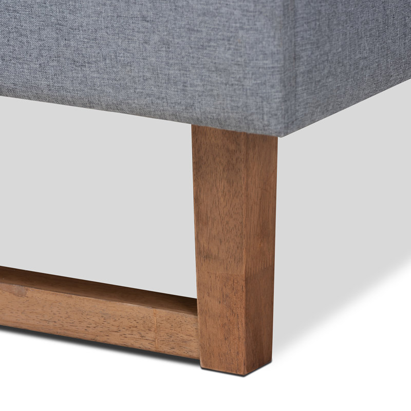 Lit plateforme tapissier Averi, Double