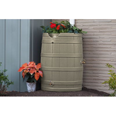 Rain Wizard 65 Gal. Baril de pluie en plastique à double débordement