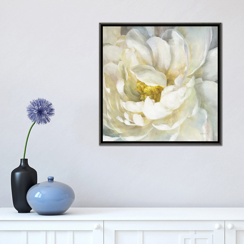 "Summer Joy II" par Danhui nai, reproduction d’art, H 18 po x l 18 po x 1,5 po, Toile encadrée de bois rustique foncé